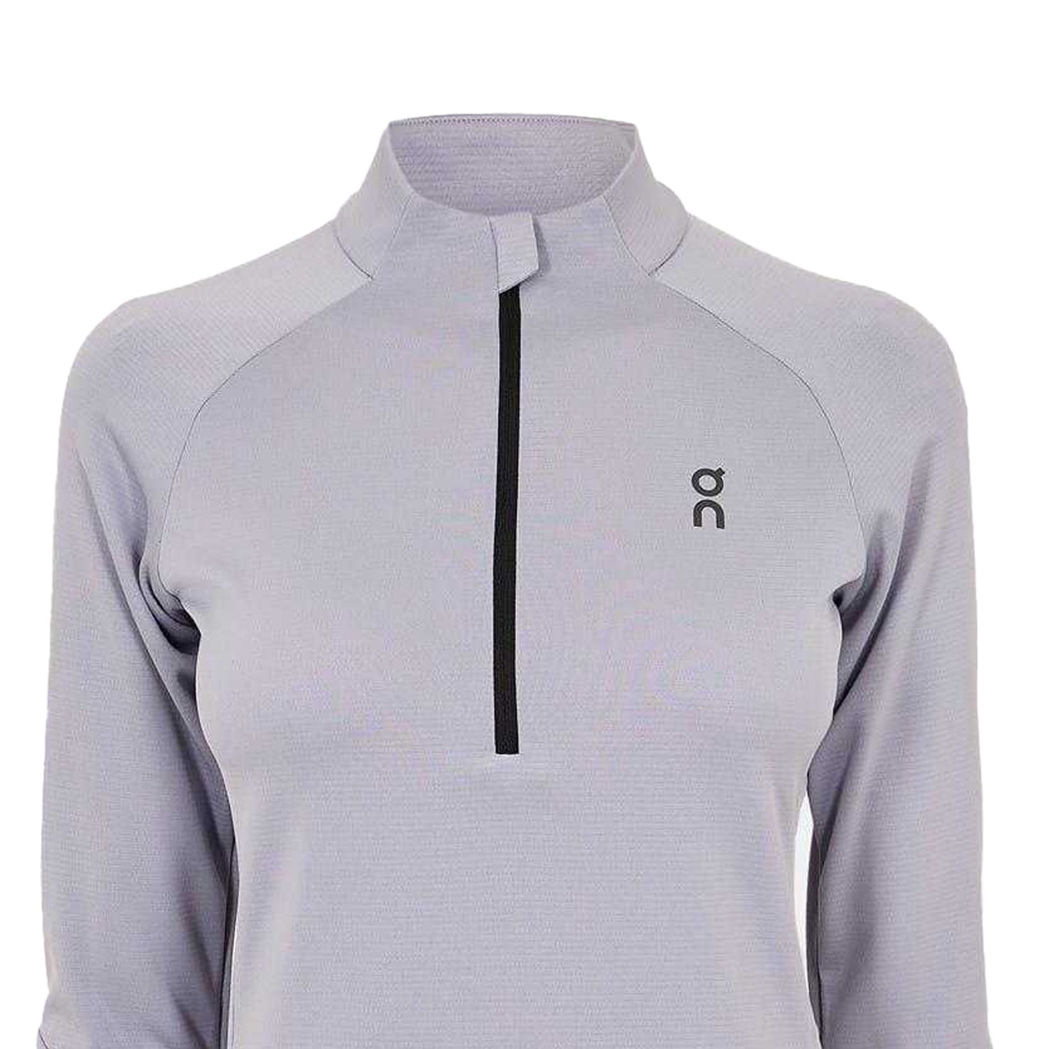 Lilac - Side - On Running Womens-Ladies Climate Half Zip Long-Sleeved Top