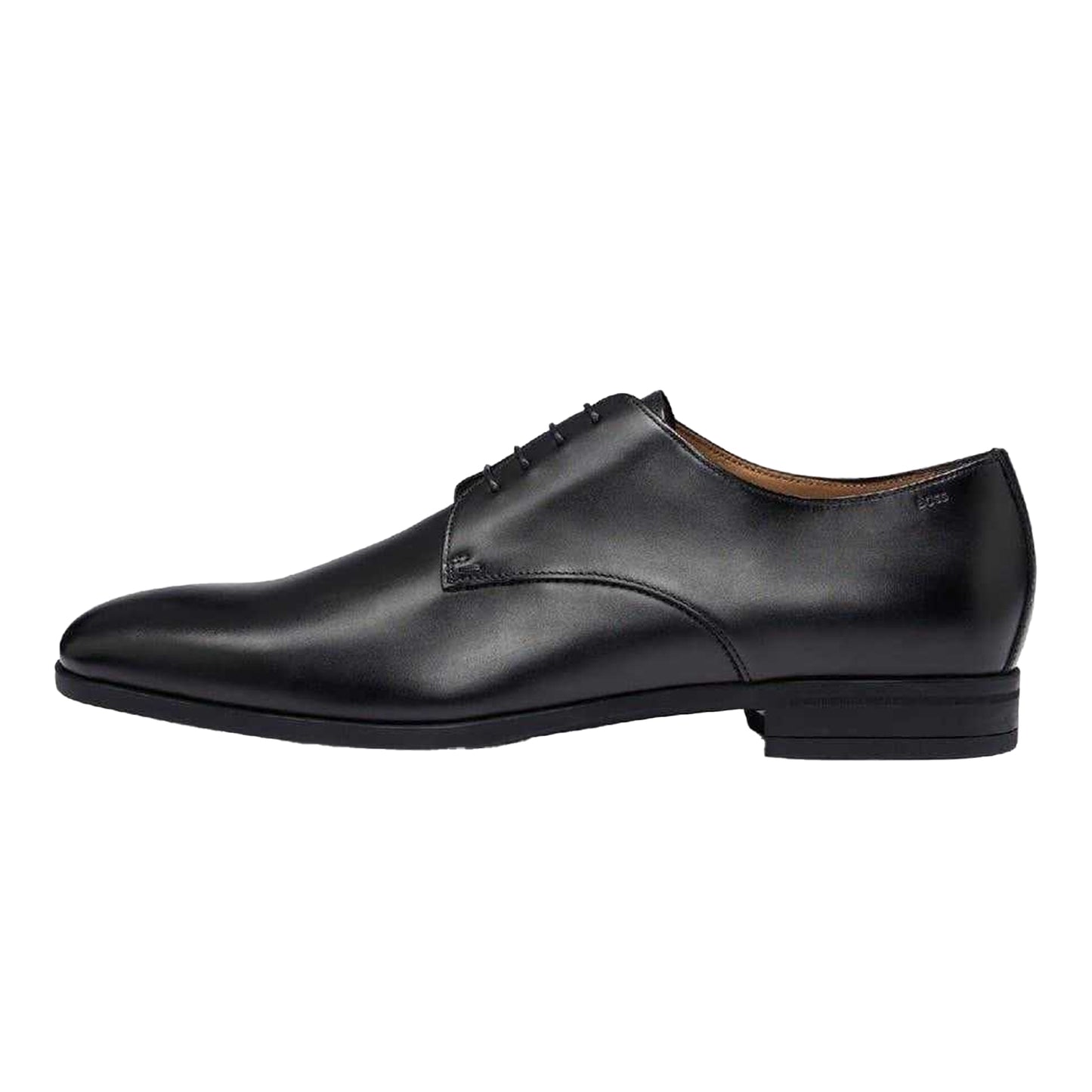 Black - Side - Boss Mens Kensington Leather Derby Shoes