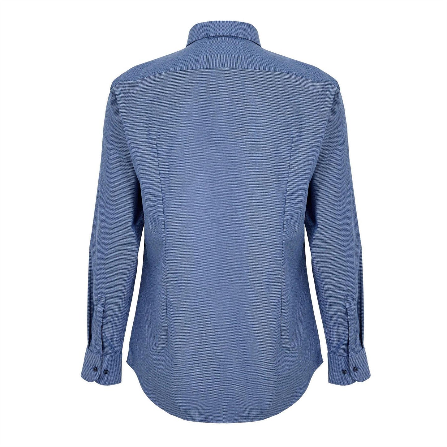 Blue - Back - Boss Mens Hank S Kent Collar Formal Shirt