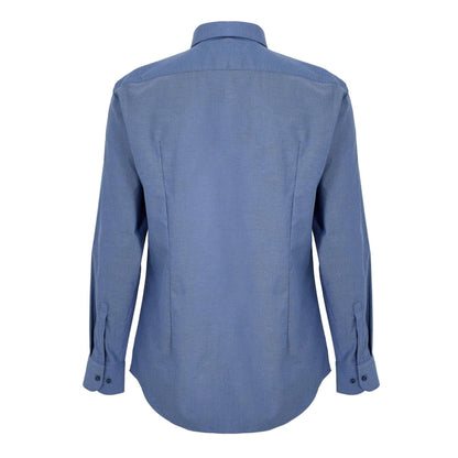 Blue - Back - Boss Mens Hank S Kent Collar Formal Shirt