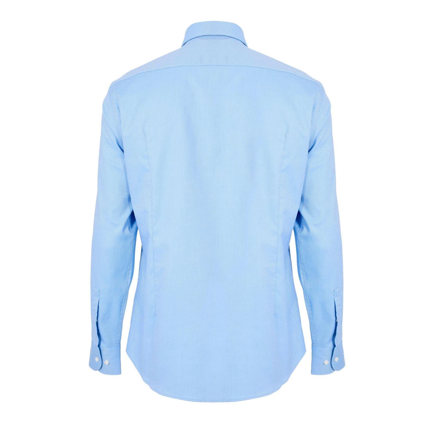 Light Blue - Back - Boss Mens Hank S Kent Collar Formal Shirt