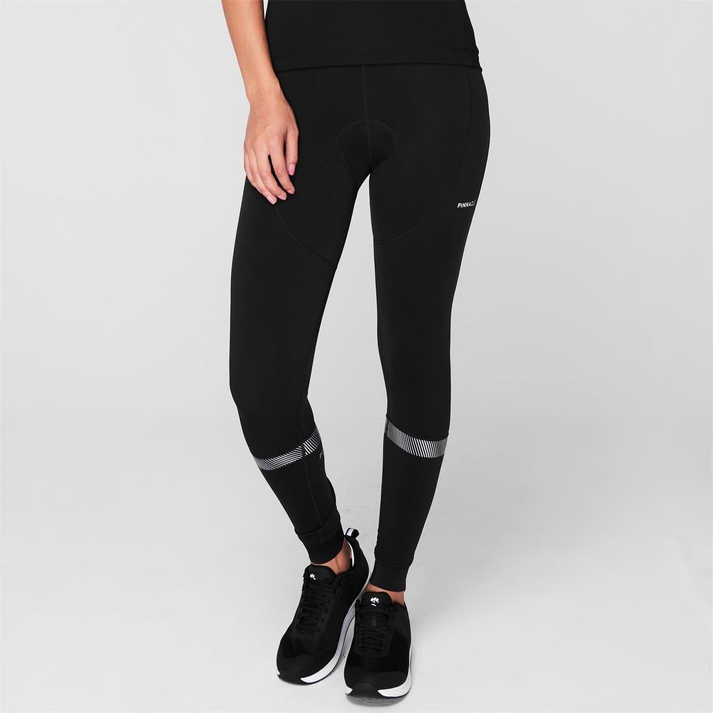 Black - Back - Pinnacle Womens-Ladies Snug Fit Cycling Bib Tights