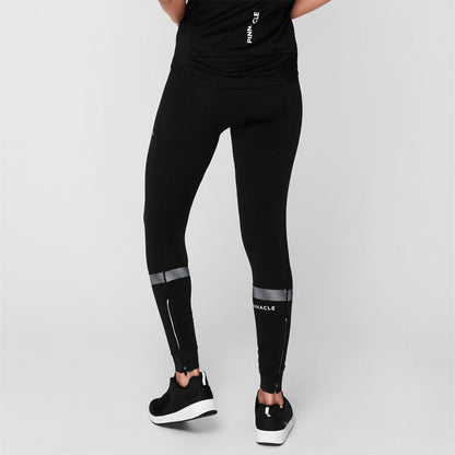 Black - Side - Pinnacle Womens-Ladies Snug Fit Cycling Bib Tights