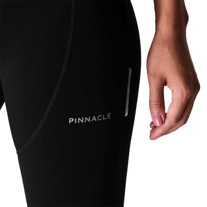 Black - Side - Pinnacle Womens-Ladies Thermal Cycling Tights