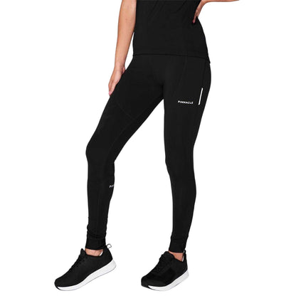 Black - Lifestyle - Pinnacle Womens-Ladies Thermal Cycling Tights