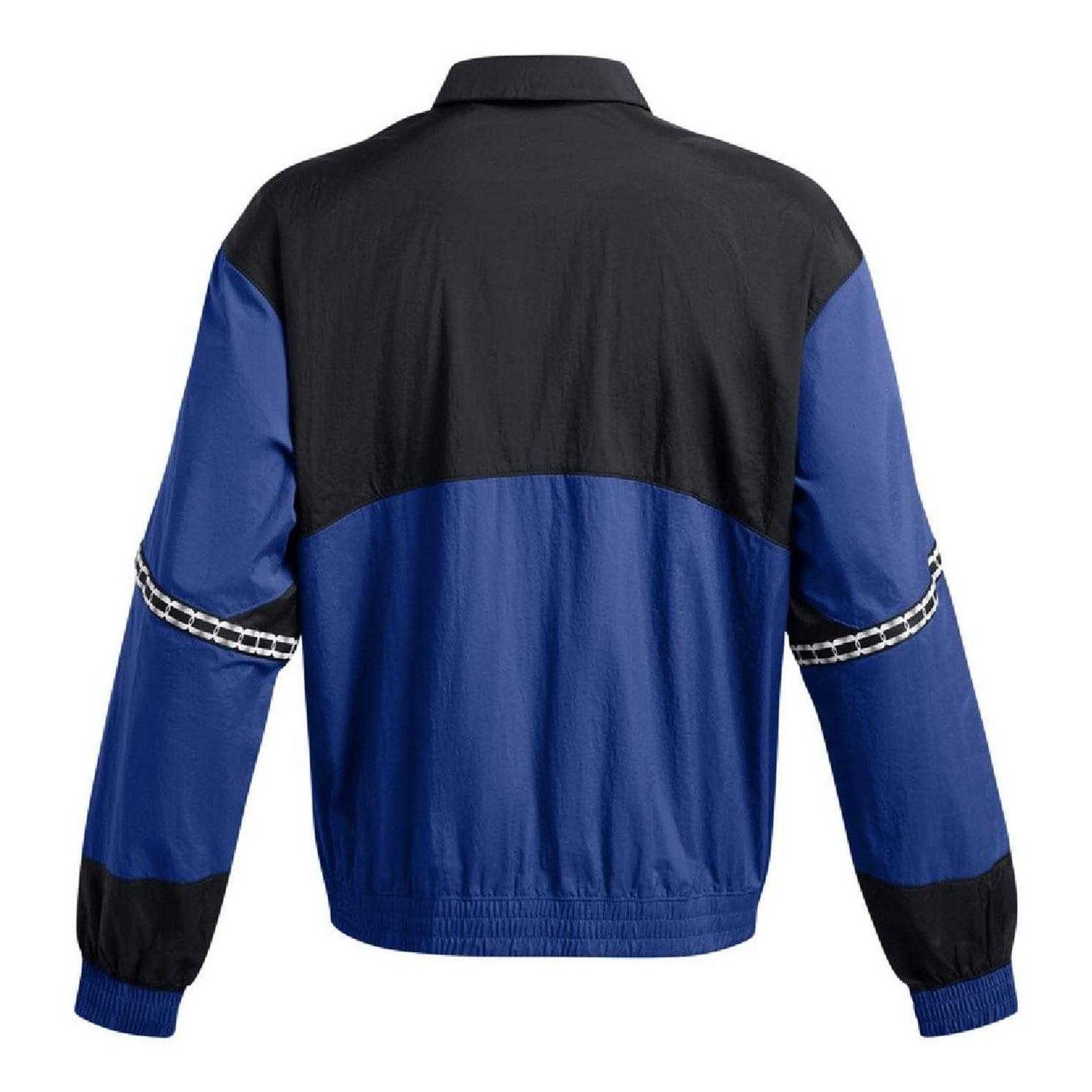 Blue - Back - Under Armour Mens Terrace96 Performance Drill Top
