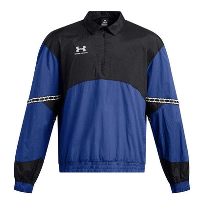 Blue - Front - Under Armour Mens Terrace96 Performance Drill Top