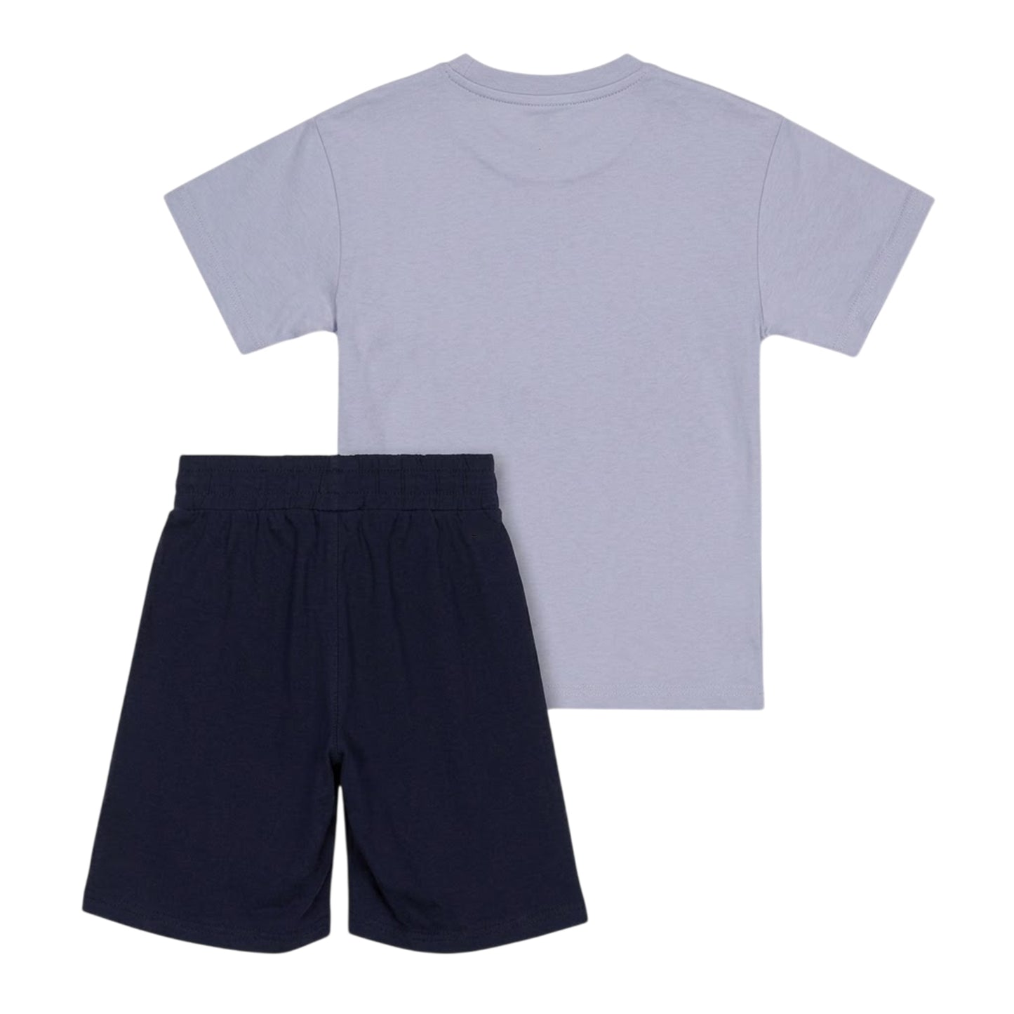 Navy - Back - Boss Childrens-Kids Logo T-Shirt & Shorts Set