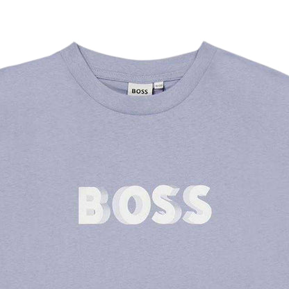 Navy - Side - Boss Childrens-Kids Logo T-Shirt & Shorts Set