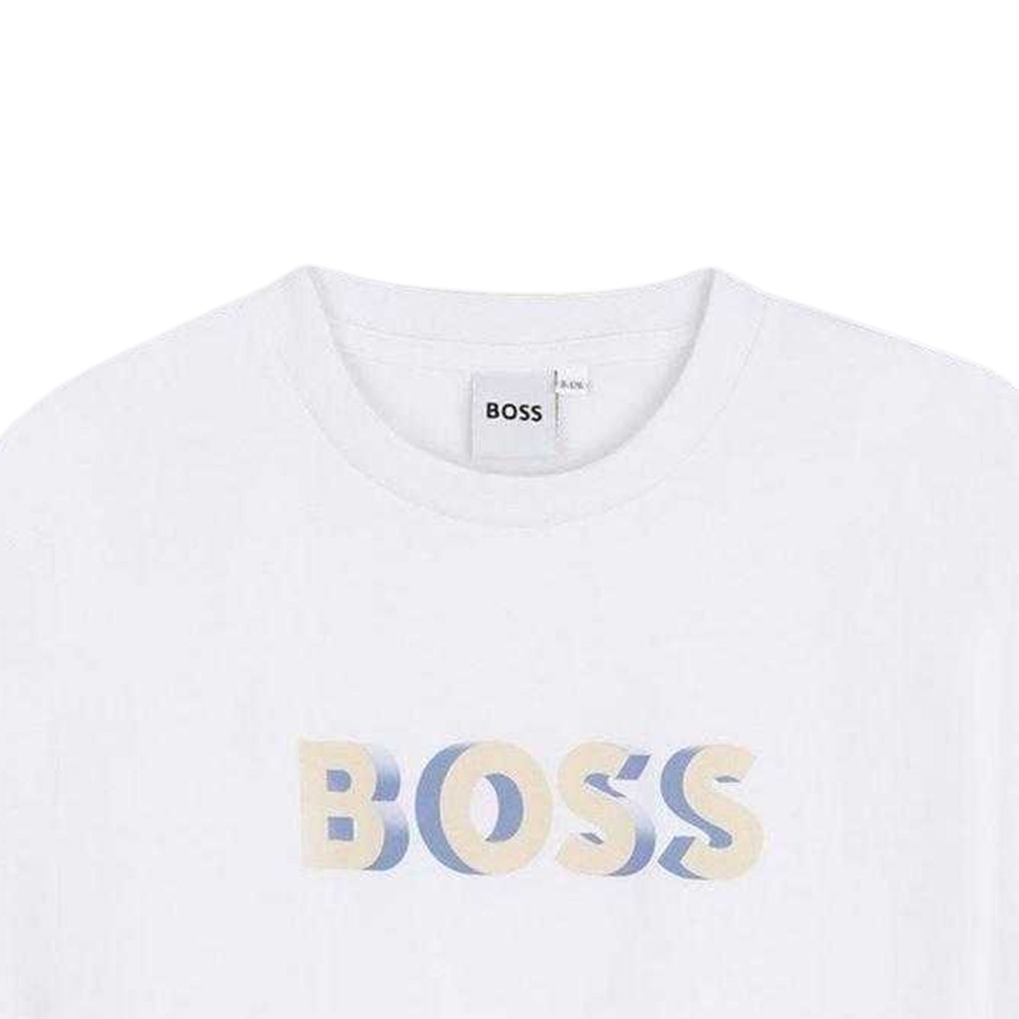 White - Side - Boss Childrens-Kids Logo T-Shirt & Shorts Set