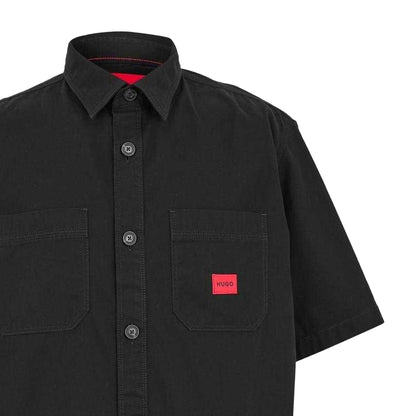 Black - Side - Hugo Mens Eratino Shirt