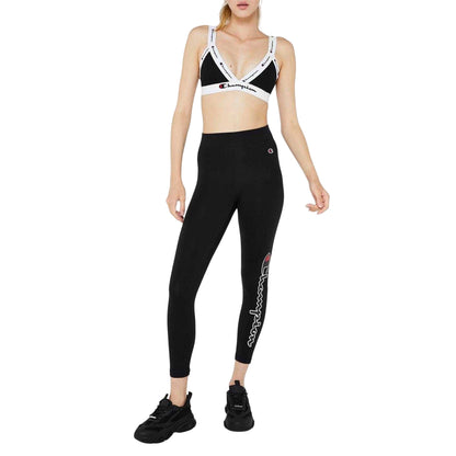 Black - Lifestyle - Champion Womens-Ladies Script Leggings