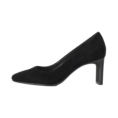 Black - Back - Dune London Womens-Ladies Begin Suede High Heel Court Shoes