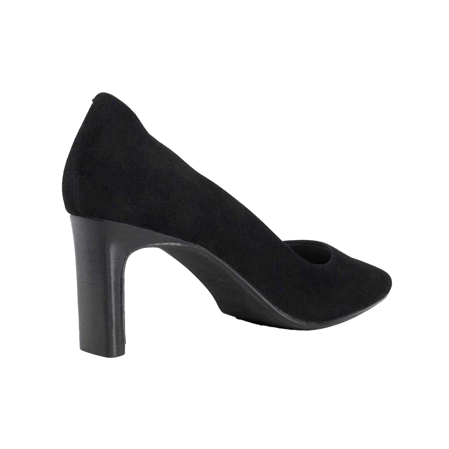 Black - Side - Dune London Womens-Ladies Begin Suede High Heel Court Shoes