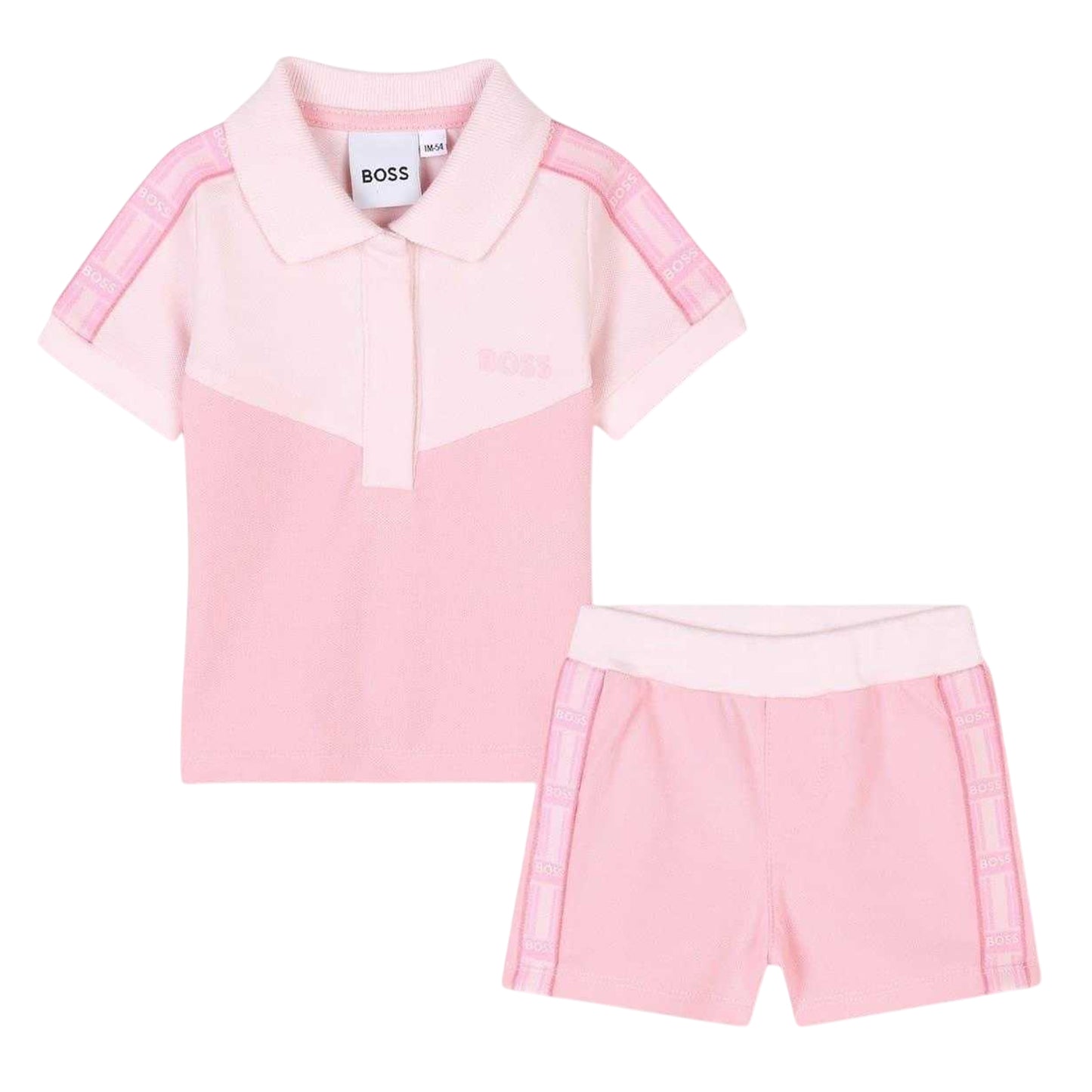 Pink - Front - Boss Baby Logo Shirt And Shorts Set