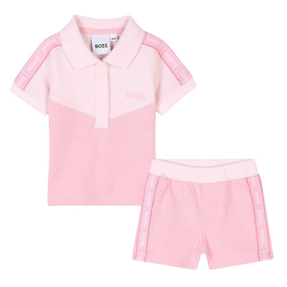Pink - Front - Boss Baby Logo Shirt And Shorts Set