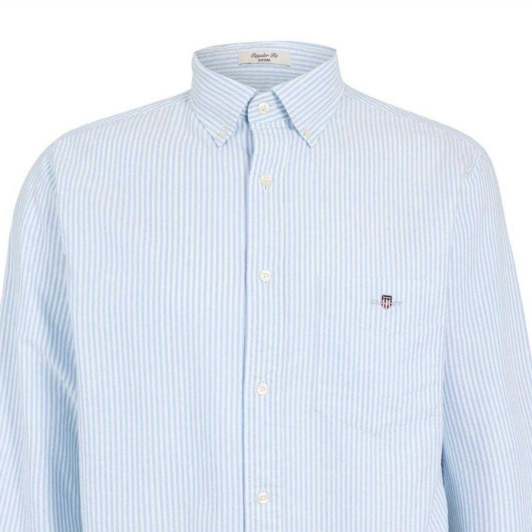 Light Blue - Side - Gant Mens Stripe Shirt