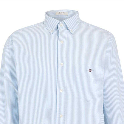 Light Blue - Side - Gant Mens Stripe Shirt