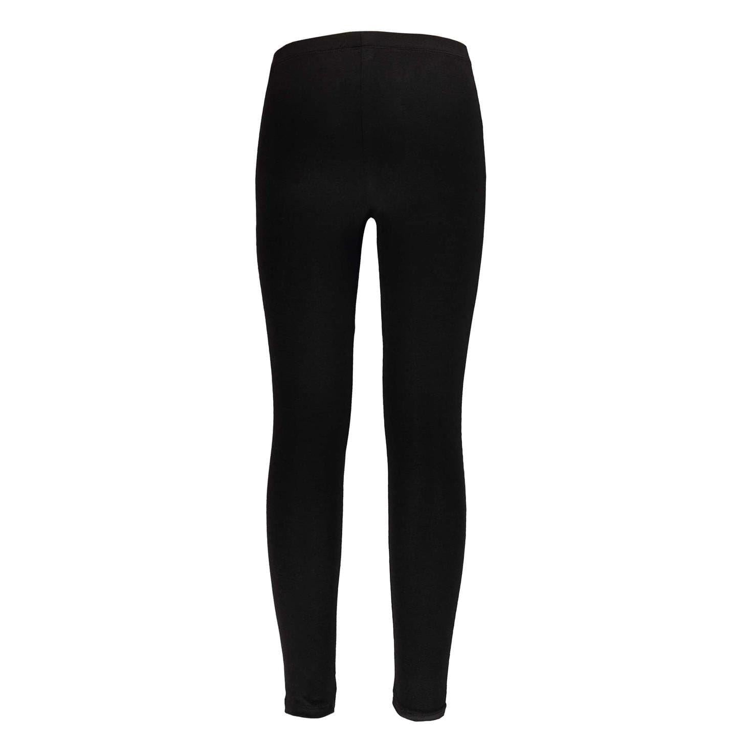 Black - Back - Guess Childrens-Kids Logo Leggings
