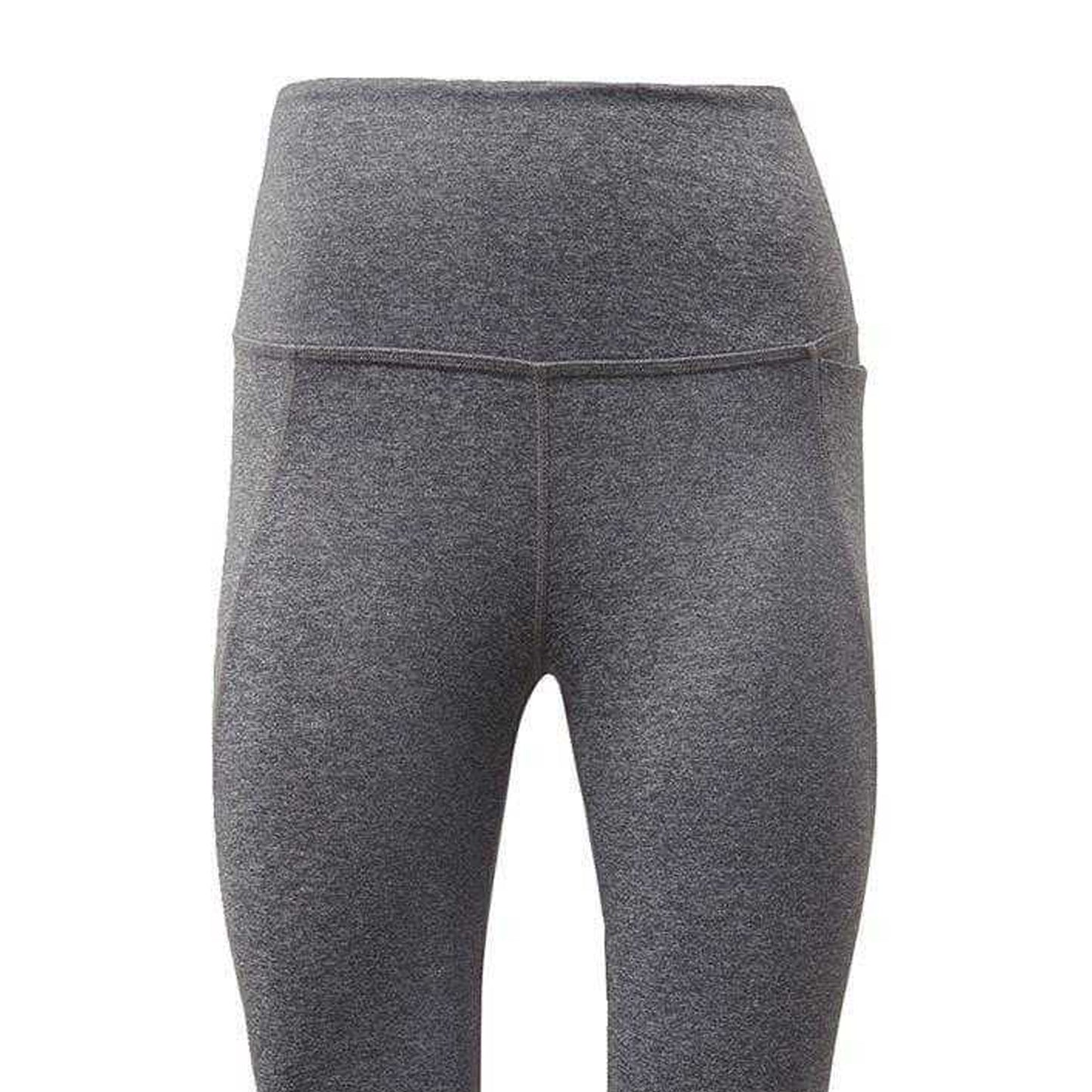 Dark Grey Heather - Back - Reebok Womens-Ladies Lux Fitted Training Leggings
