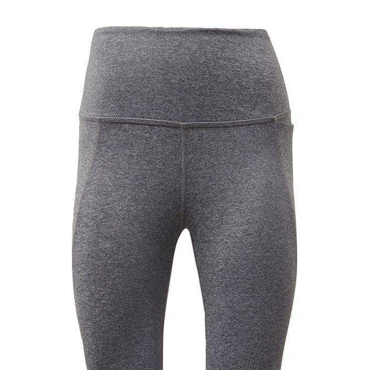 Dark Grey Heather - Back - Reebok Womens-Ladies Lux Fitted Training Leggings