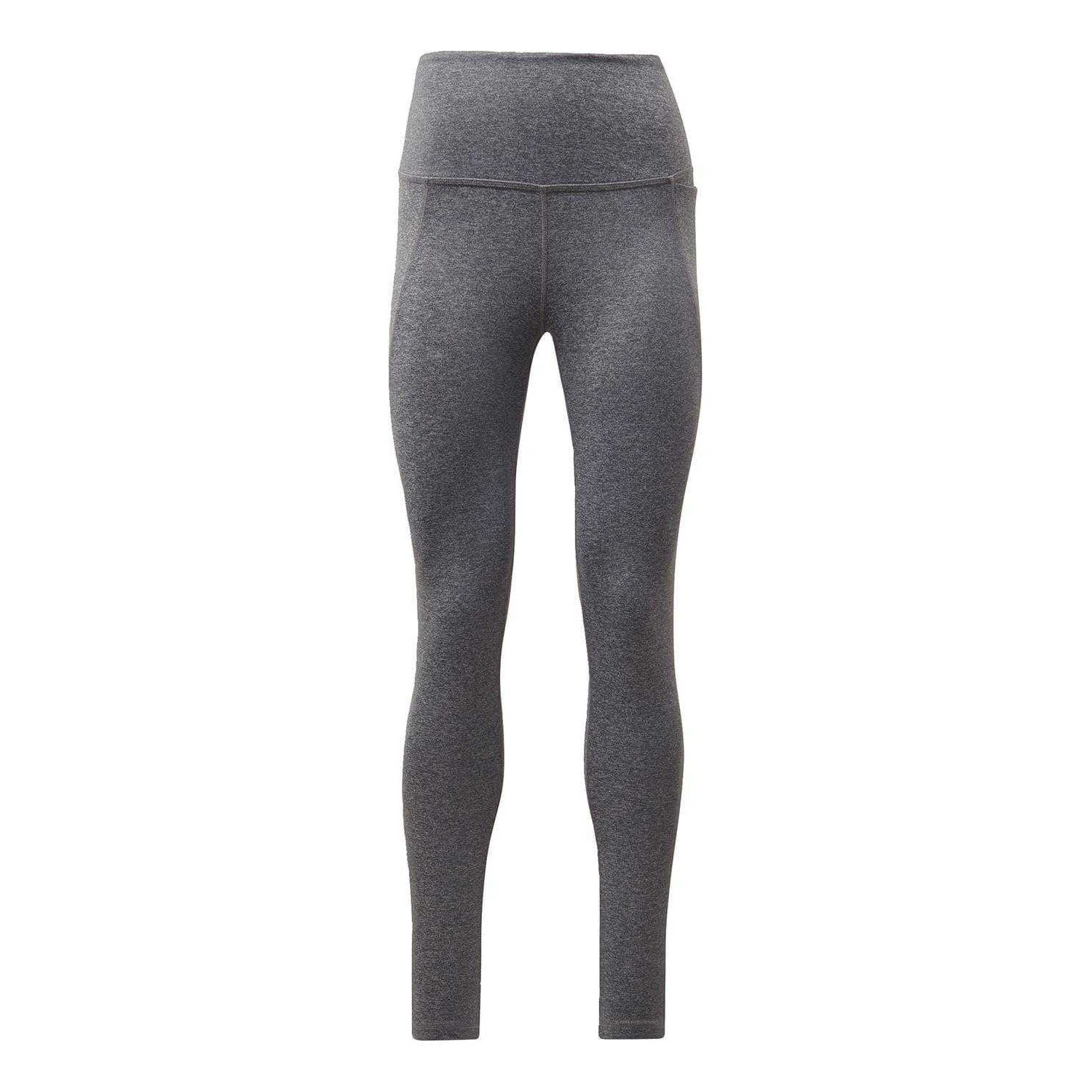 Dark Grey Heather - Front - Reebok Womens-Ladies Lux Fitted Training Leggings