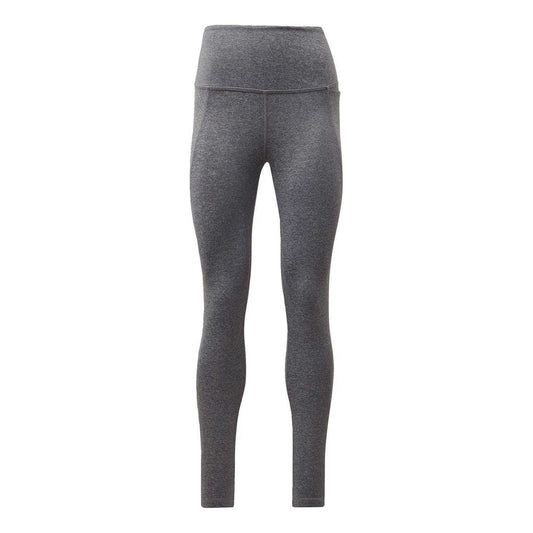 Dark Grey Heather - Front - Reebok Womens-Ladies Lux Fitted Training Leggings