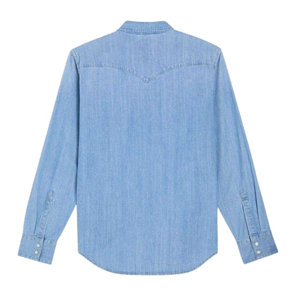 Light Blue - Back - Levis Mens Western Standard Esta Shirt