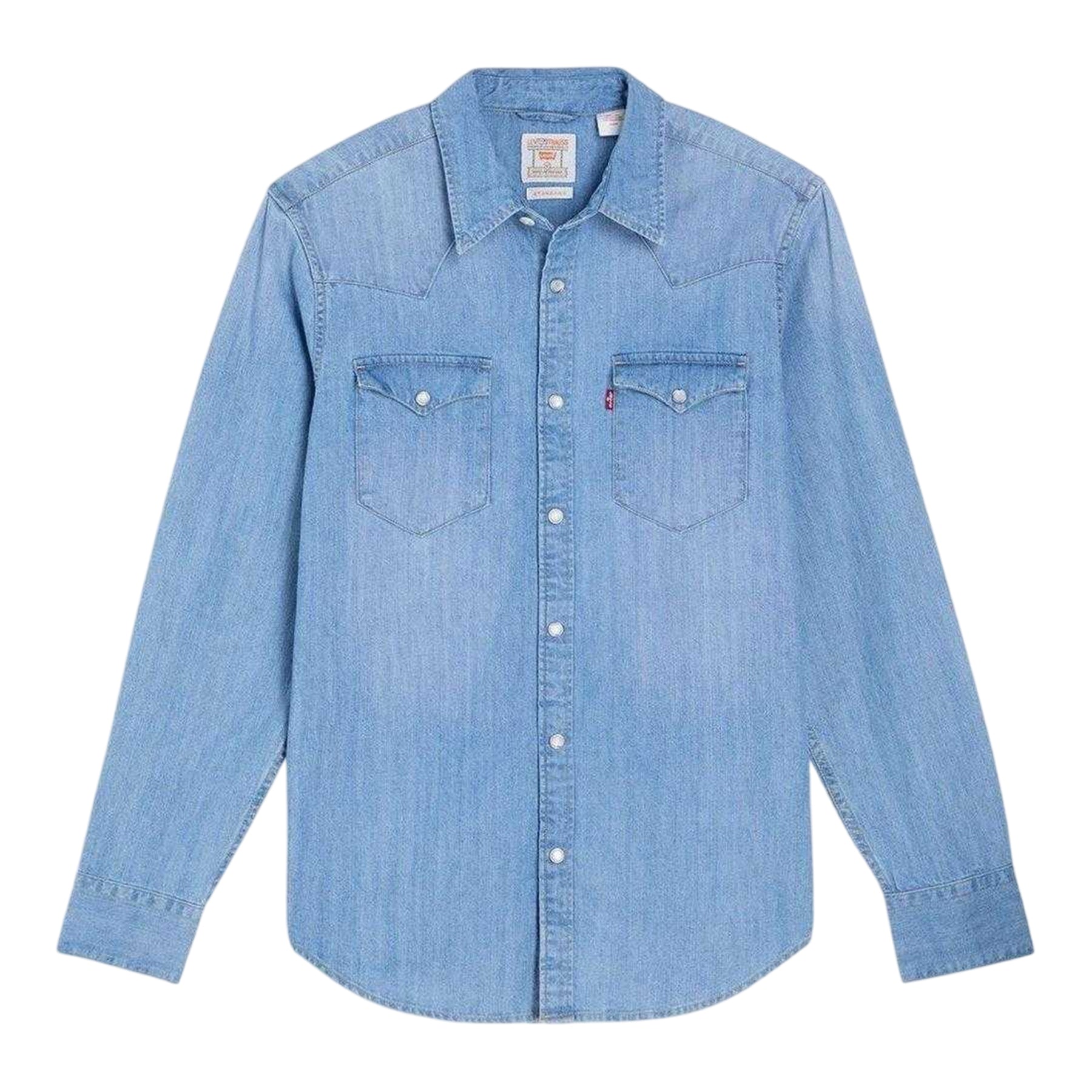 Light Blue - Front - Levis Mens Western Standard Esta Shirt