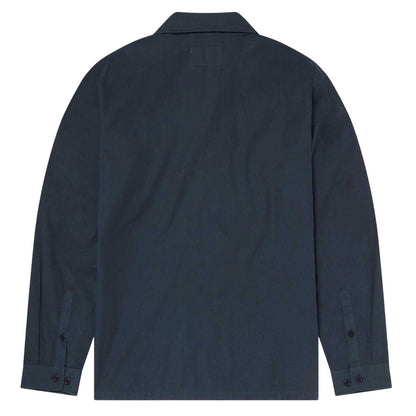 Kelp Green - Back - Albam Mens Revere Collar Long-Sleeved Shirt