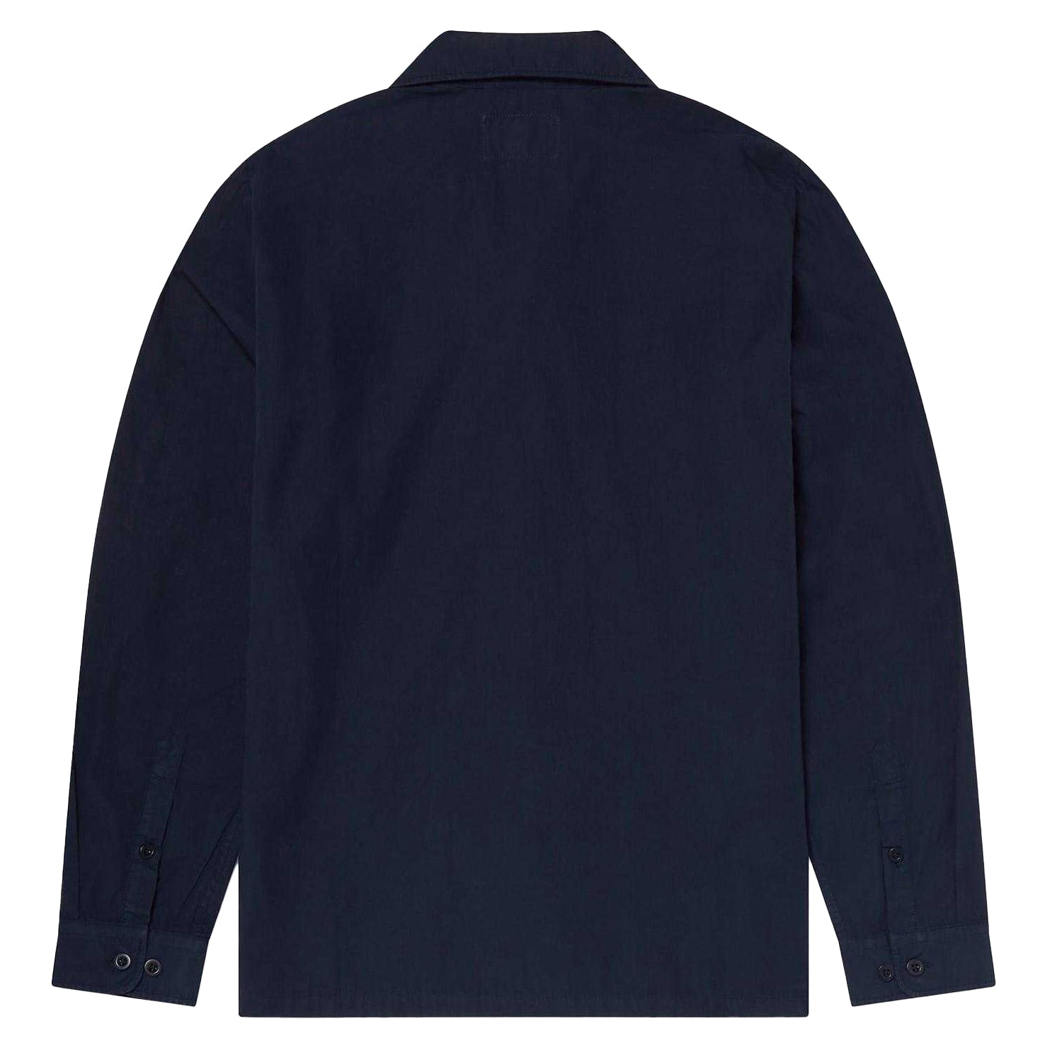 Dark Navy - Back - Albam Mens Revere Collar Long-Sleeved Shirt