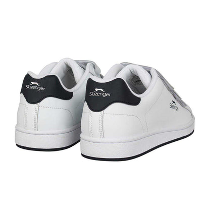 White-Navy - Back - Slazenger Mens 3 Touch Fastening Strap Trainers