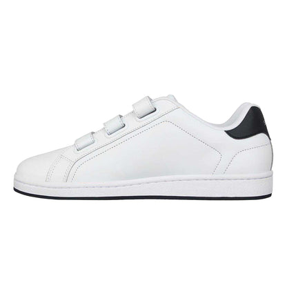 White-Navy - Side - Slazenger Mens 3 Touch Fastening Strap Trainers