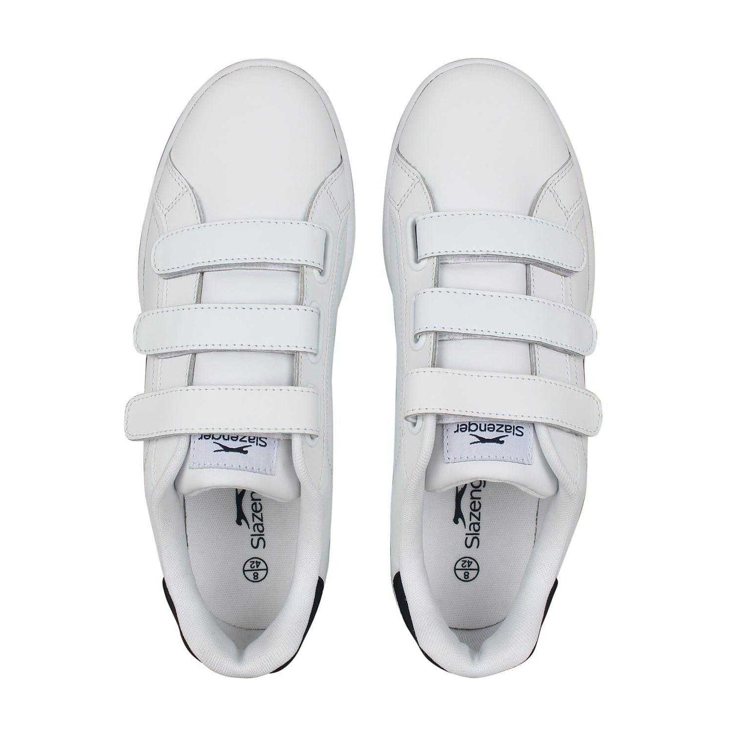 White-Navy - Lifestyle - Slazenger Mens 3 Touch Fastening Strap Trainers