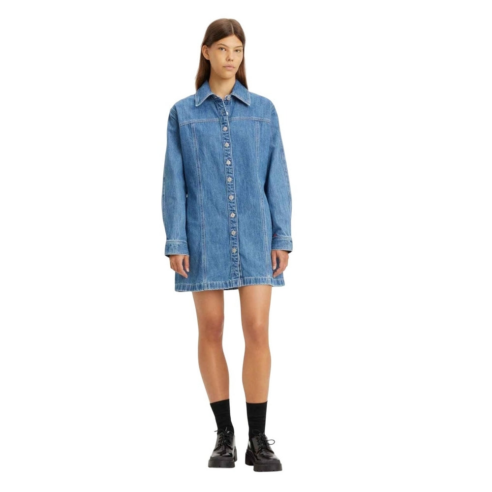 Denim - Front - Levis Womens-Ladies Shay Denim Shirt Dress