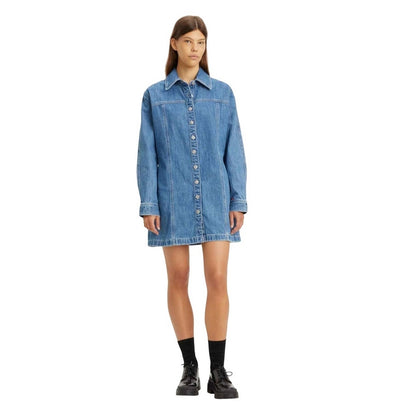 Denim - Front - Levis Womens-Ladies Shay Denim Shirt Dress
