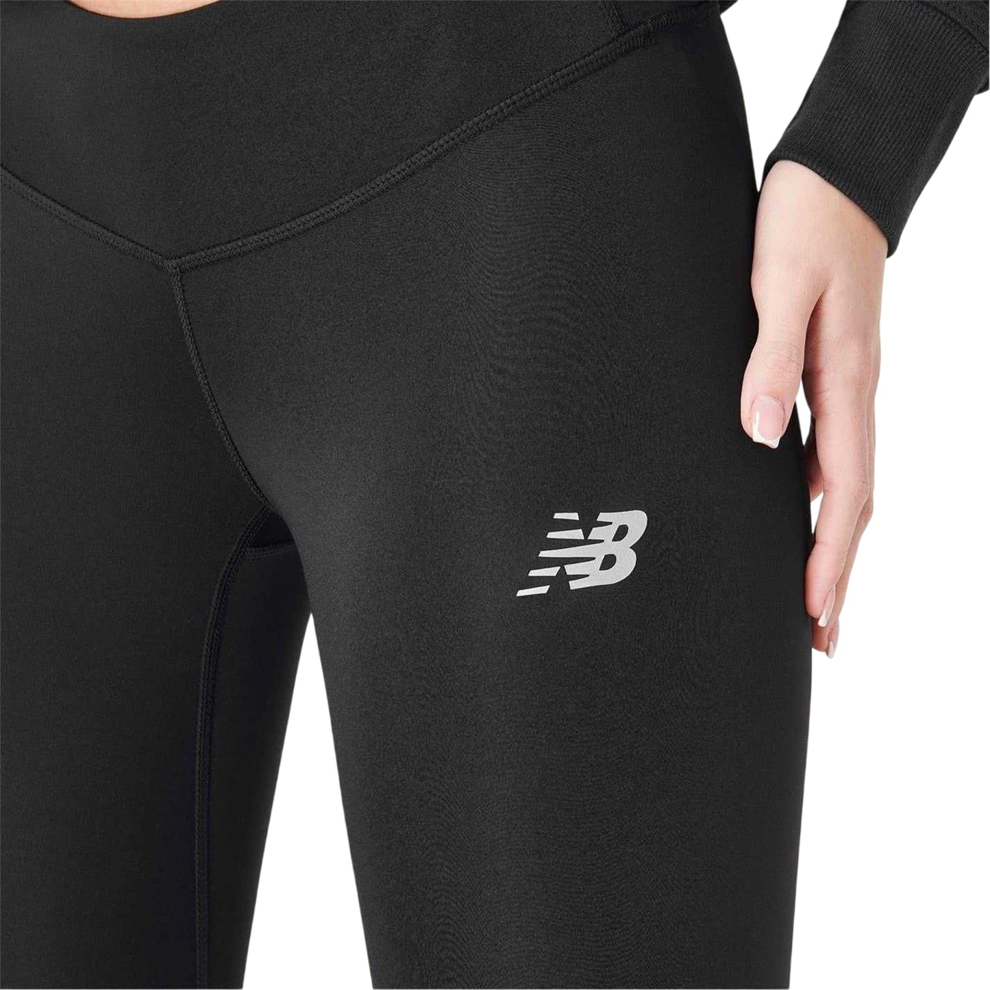 Black - Side - New Balance Womens-Ladies Balance Athletic Running Tights