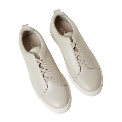 Grey - Side - Threadbare Womens-Ladies Acefield Criss-Cross Trainers