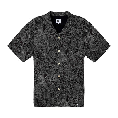 Black - Front - Pretty Green Mens Reson Paisley Shirt