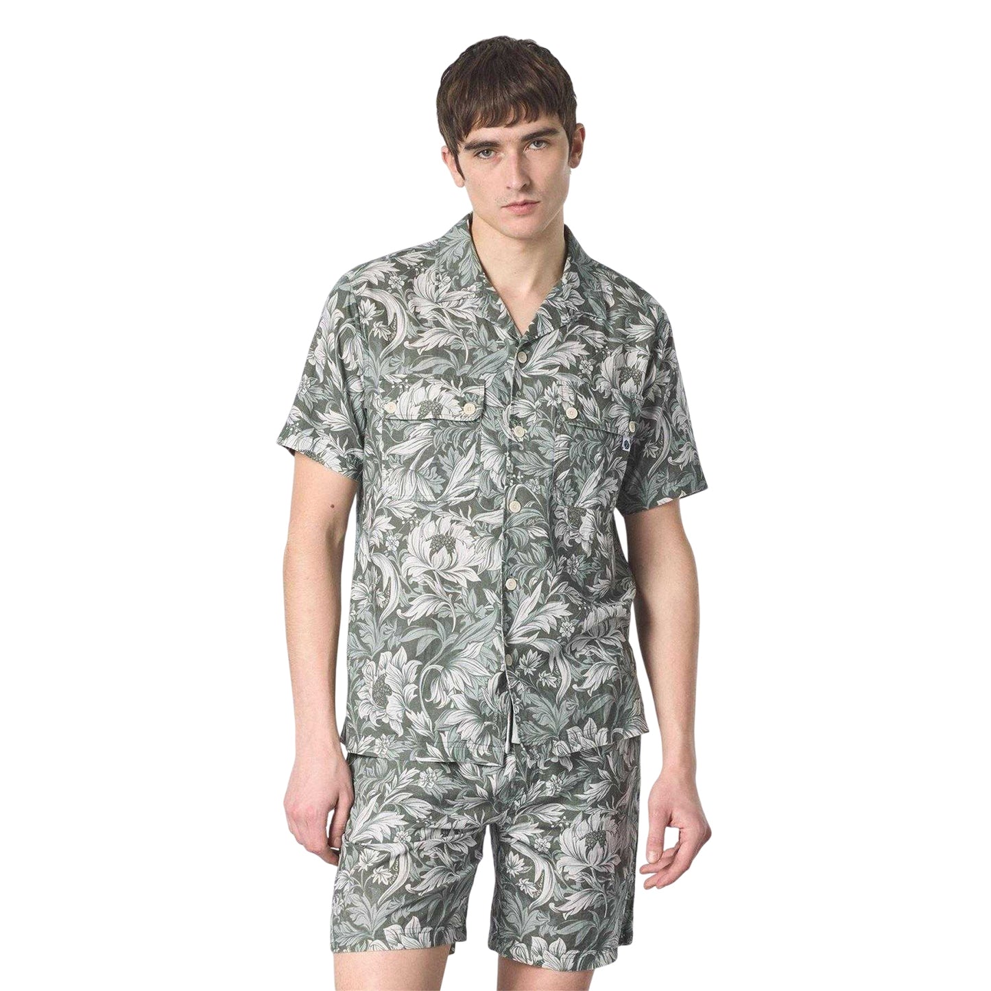 Green - Lifestyle - Pretty Green Mens Bostall Floral Lightweight Shirt
