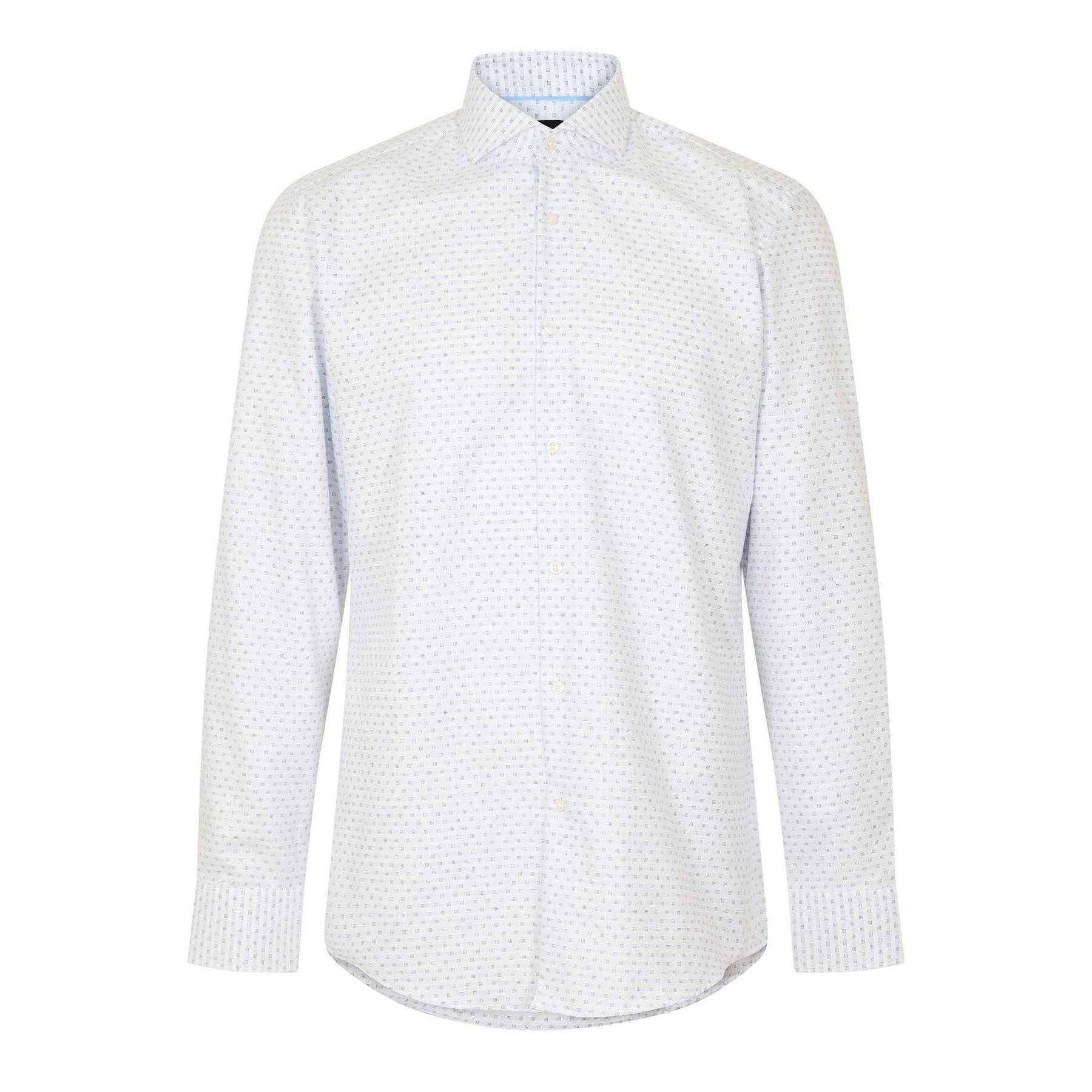 White - Front - Boss Mens Oxford Slim Shirt