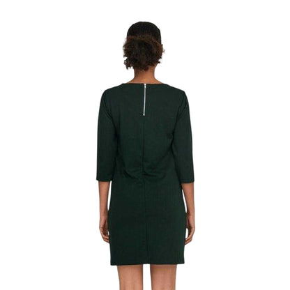 Pine Green - Back - Only Womens-Ladies Brill Crew Neck Mini Dress