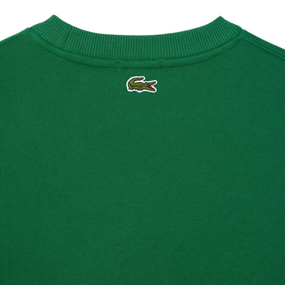 Green - Side - Lacoste Mens Fleece Loose Sweatshirt