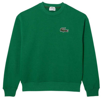 Green - Front - Lacoste Mens Fleece Loose Sweatshirt