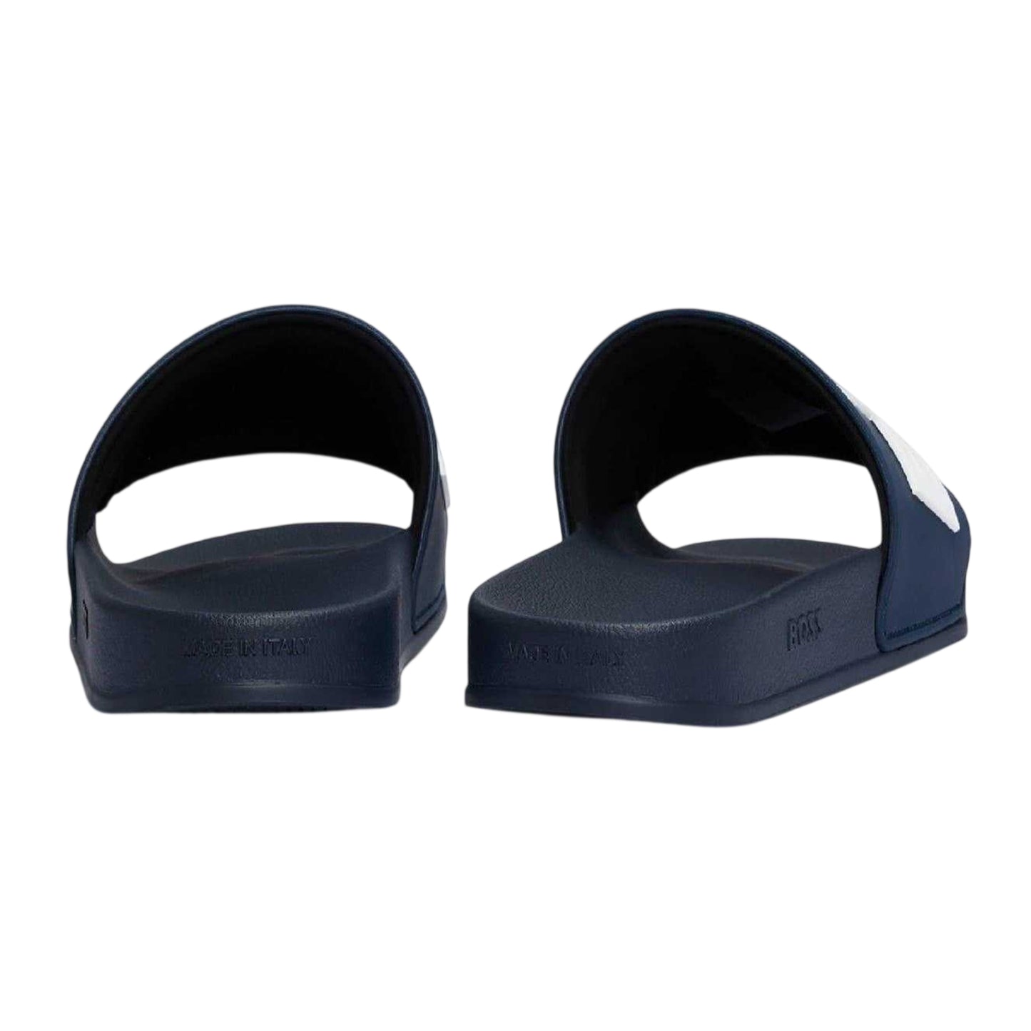 Dark Blue - Back - Boss Unisex Adult Kirk Open Toe Flat Sliders