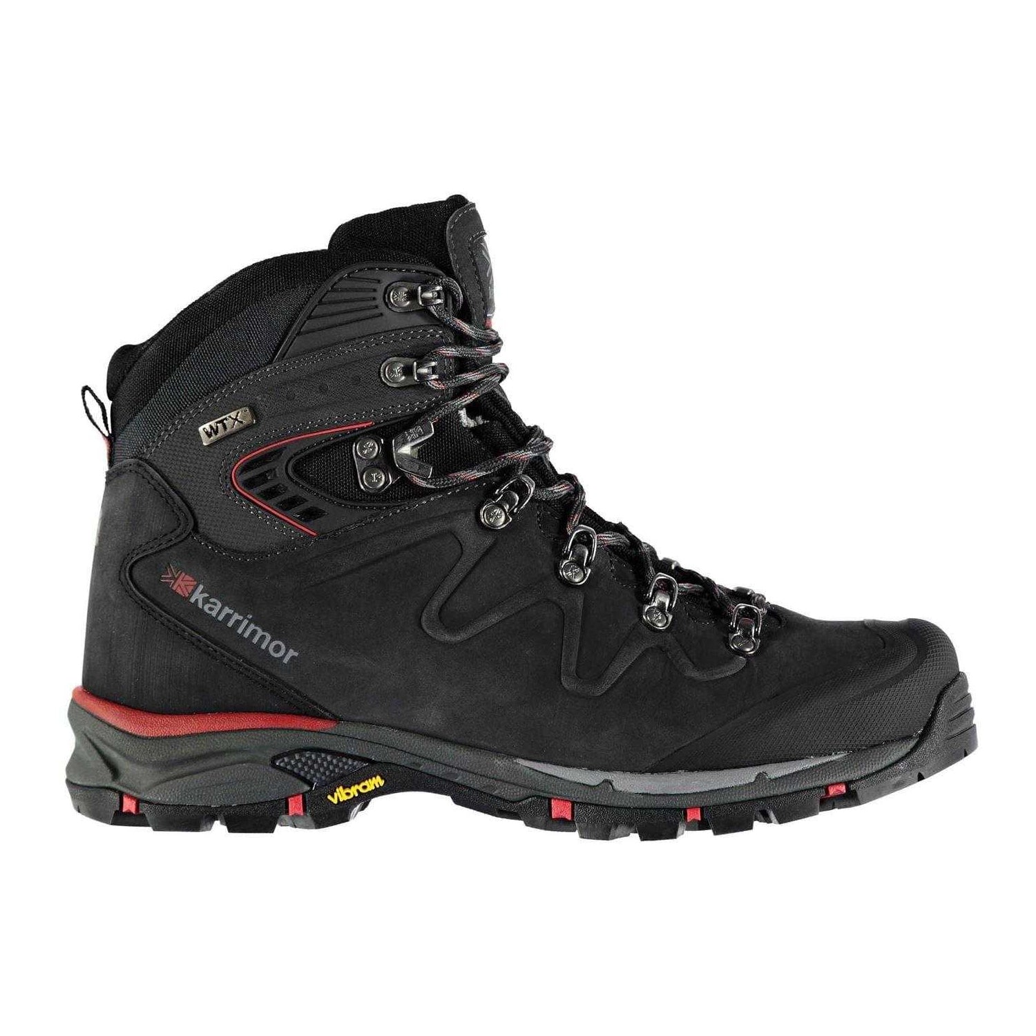 Charcoal - Front - Karrimor Mens Cheetah Leather Walking Boots