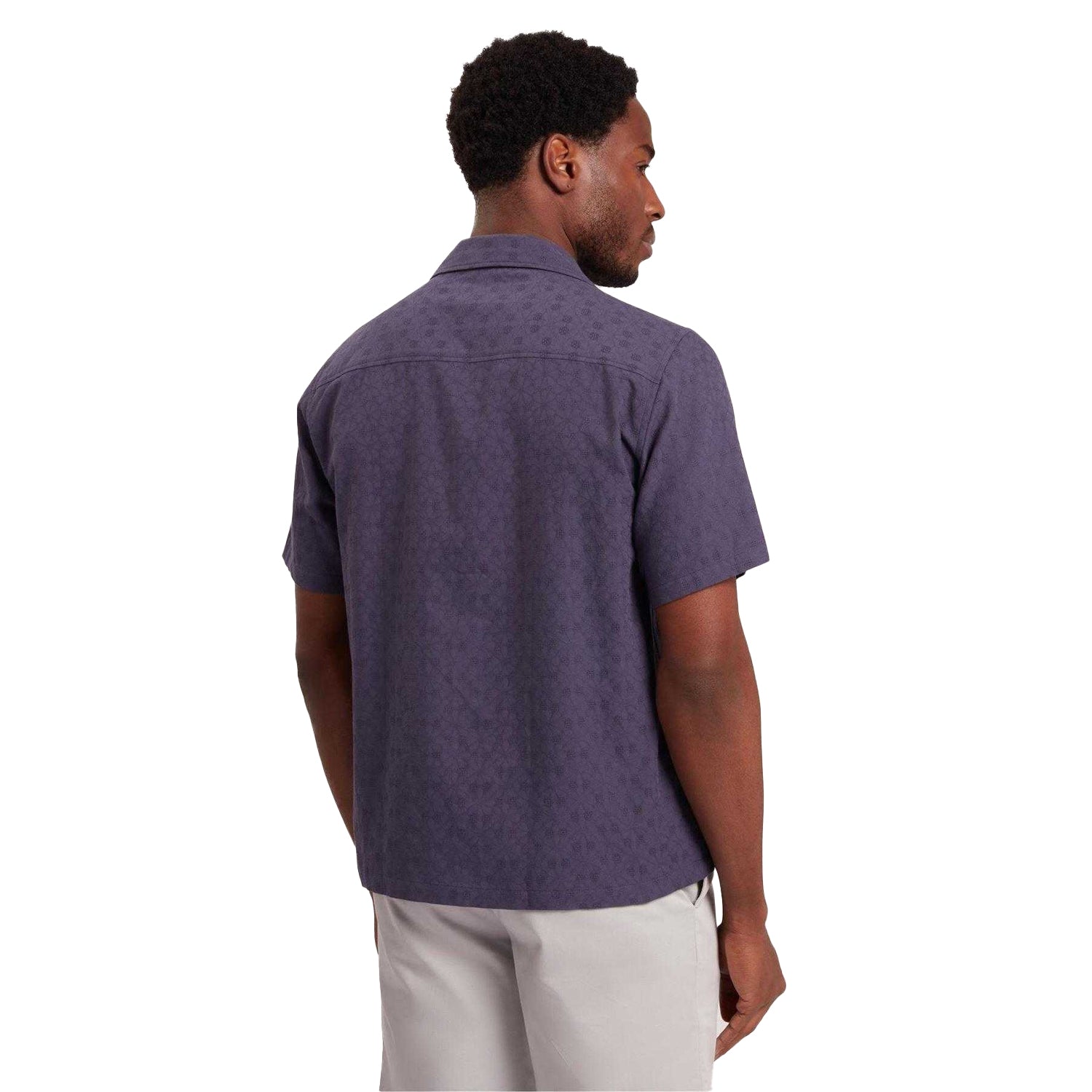 Navy - Back - Ted Baker Mens Patterned Relaxed Fit Shirt