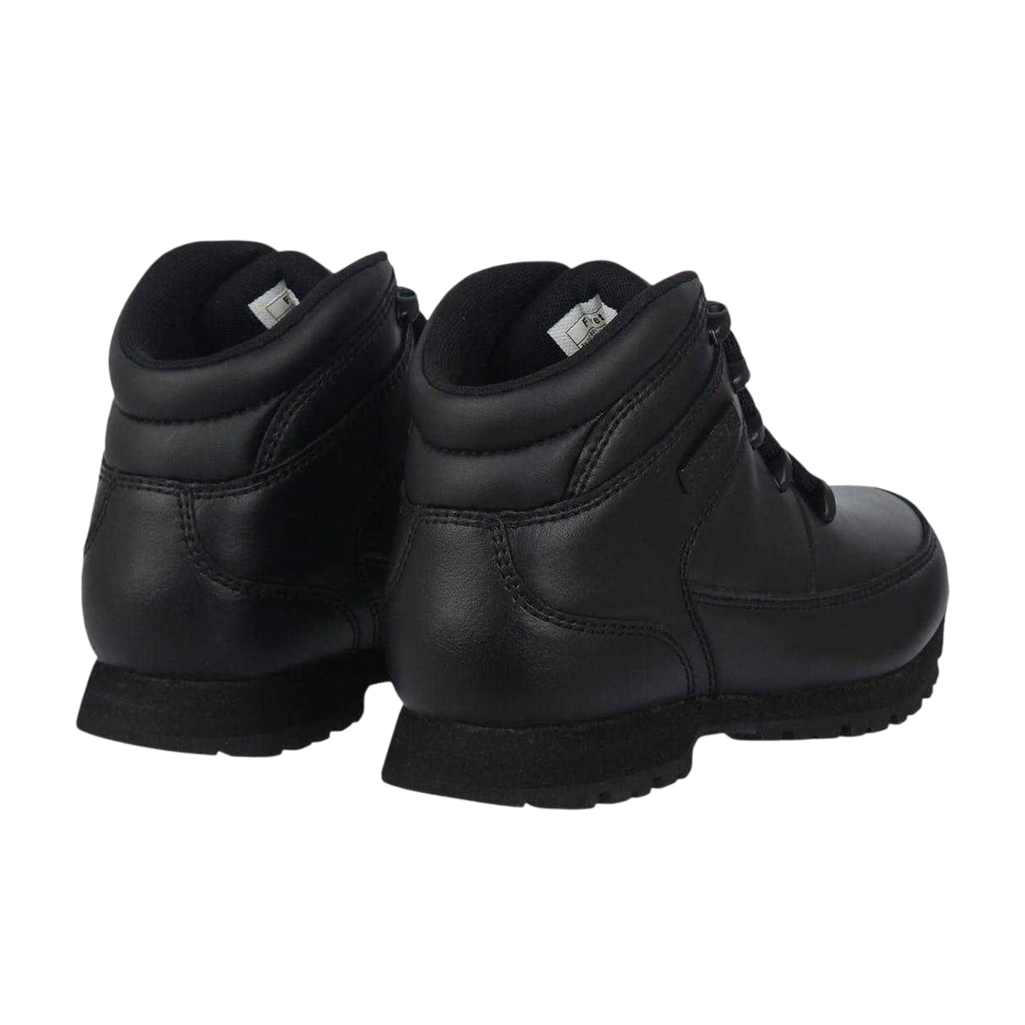 Black - Back - Firetrap Childrens-Kids Rhino Leather Boots