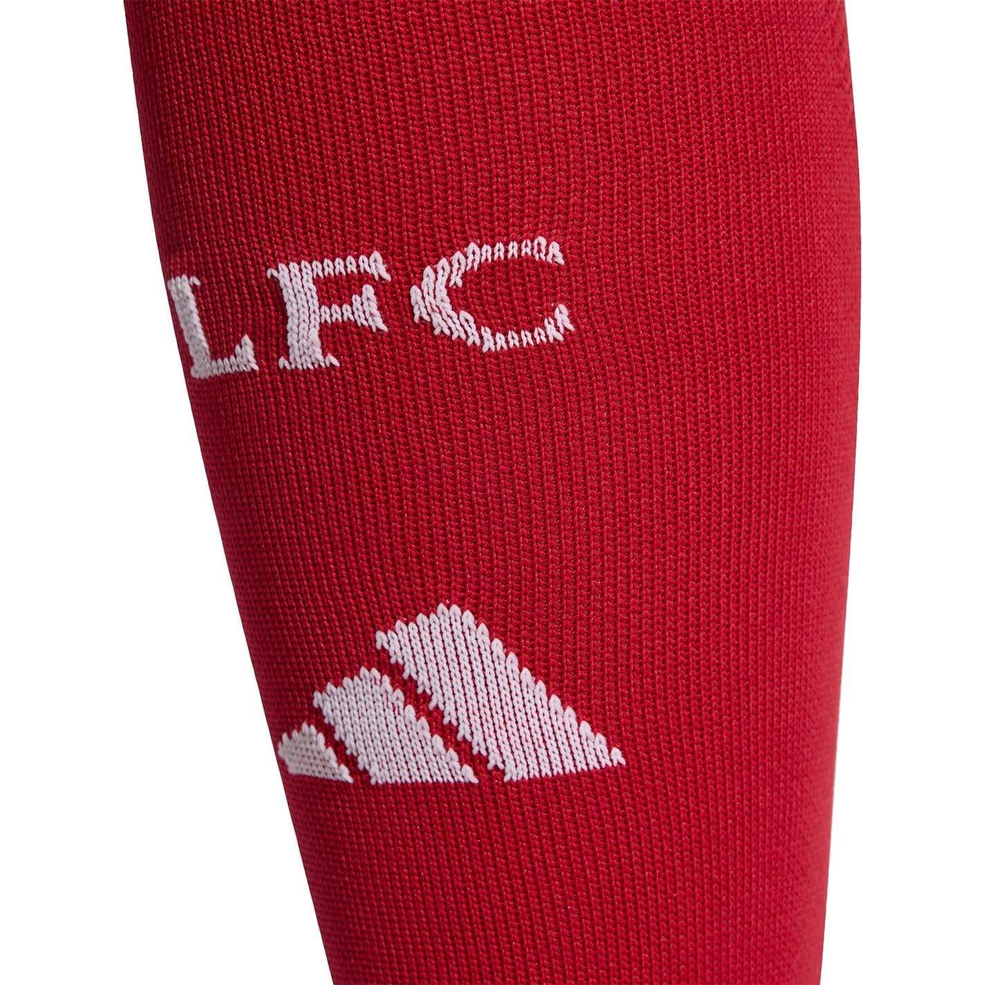 Red - Back - Liverpool FC Childrens-Kids 2025-2026 Adidas Home Socks