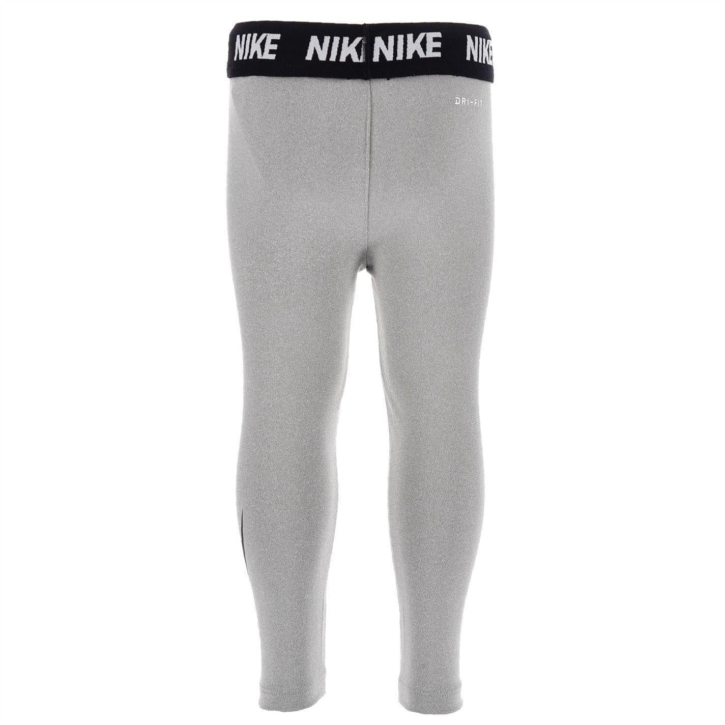 Grey - Back - Nike Girls Swoosh Leggings